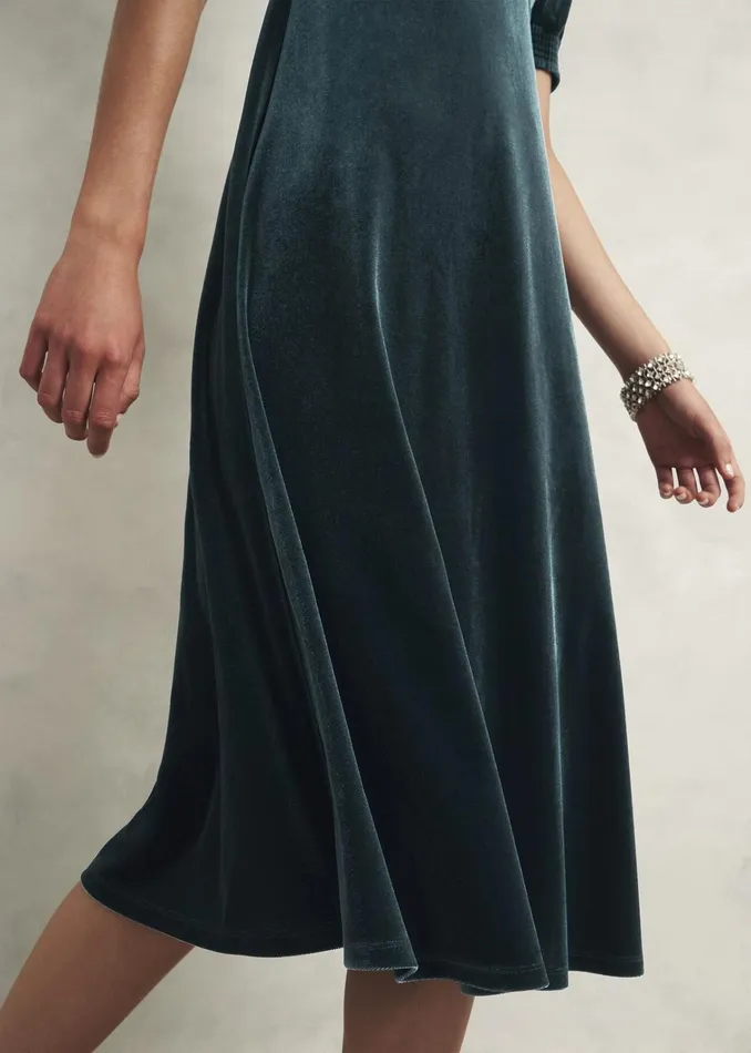 Women Dormer Velvet Dress Evergreen Hobbs Dresses and Jumpsuits