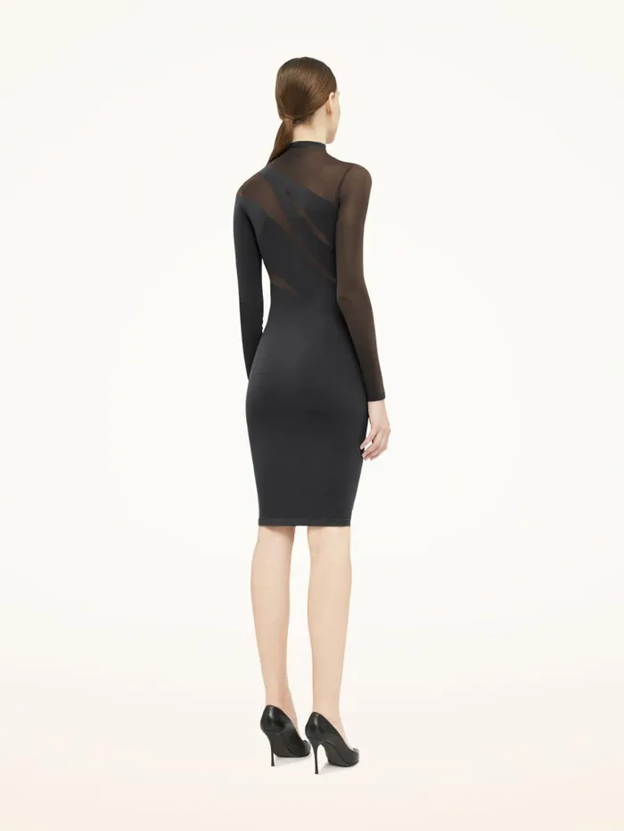 Women Dresses and Skirts Wolford Sheer Opaque Dress Black