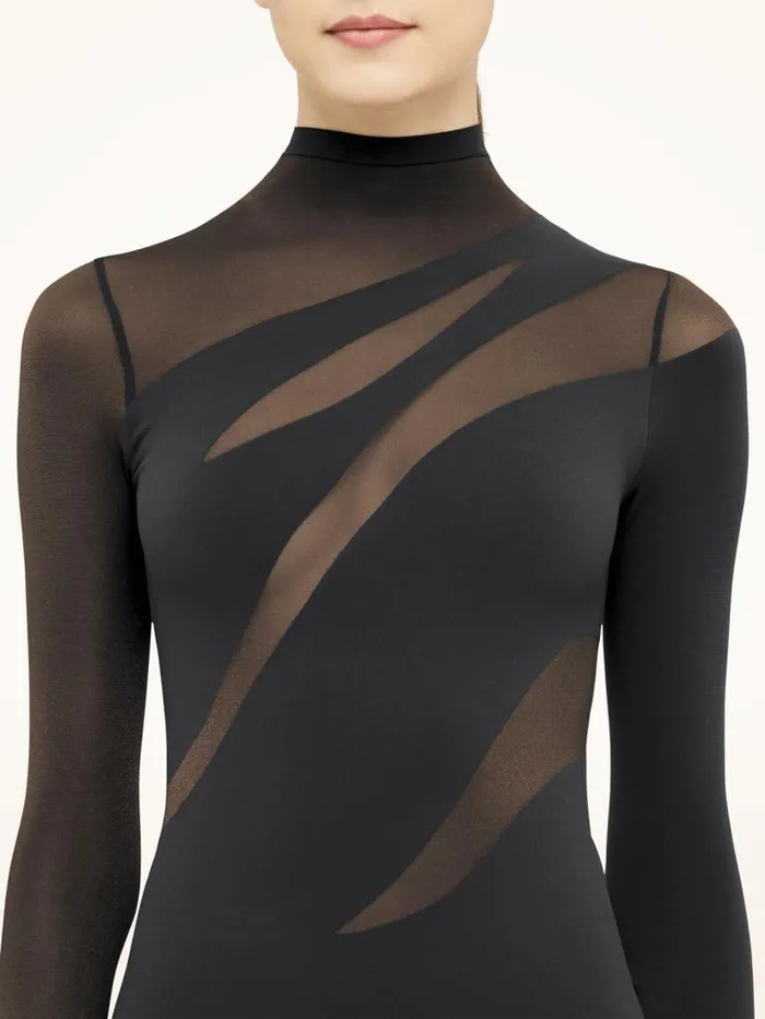 Women Dresses and Skirts Wolford Sheer Opaque Dress Black