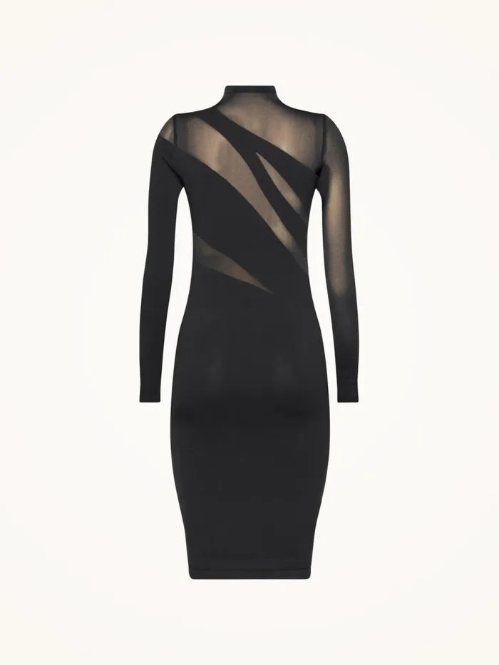 Women Dresses and Skirts Wolford Sheer Opaque Dress Black