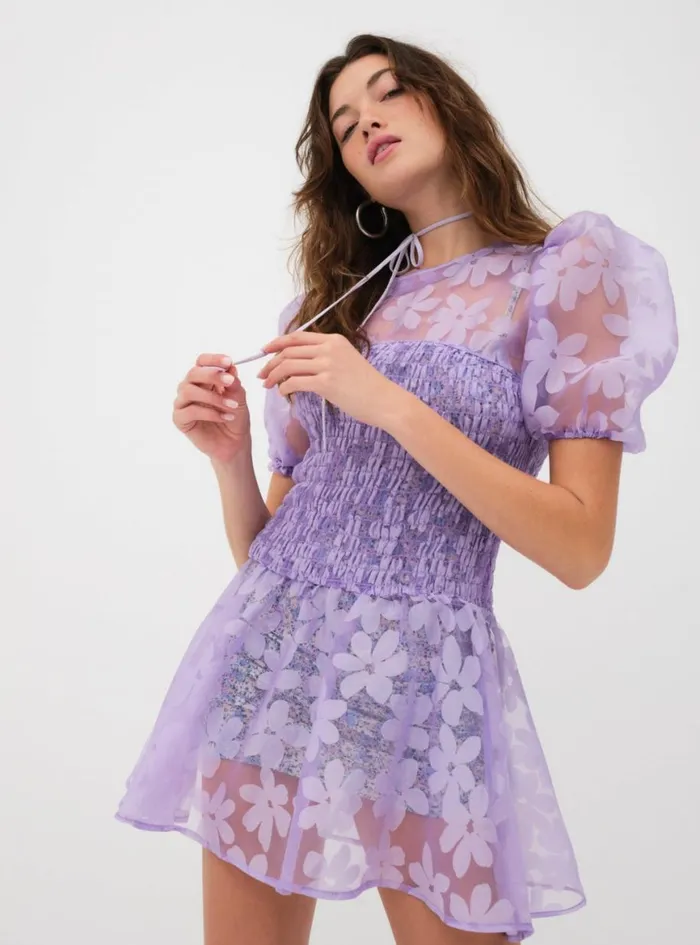 Women Dresses For Love and Lemons Ariandre Mini Dress Purple