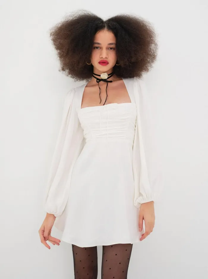 Women Dresses For Love and Lemons Beatrice Mini Dress White