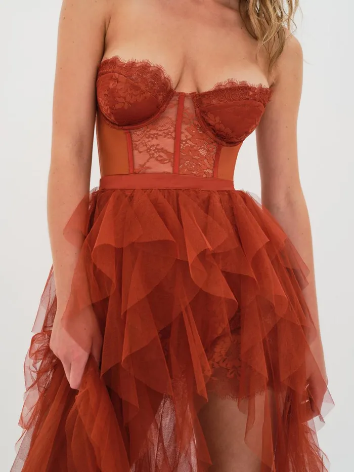 Women Dresses For Love and Lemons Bustier Gown Neutral Women Dresses For Love and Lemons Bustier Gown Neutral