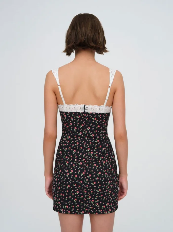 Women Dresses For Love and Lemons Camille Denim Mini Dress Black Women Dresses For Love and Lemons Camille Denim Mini Dress Black