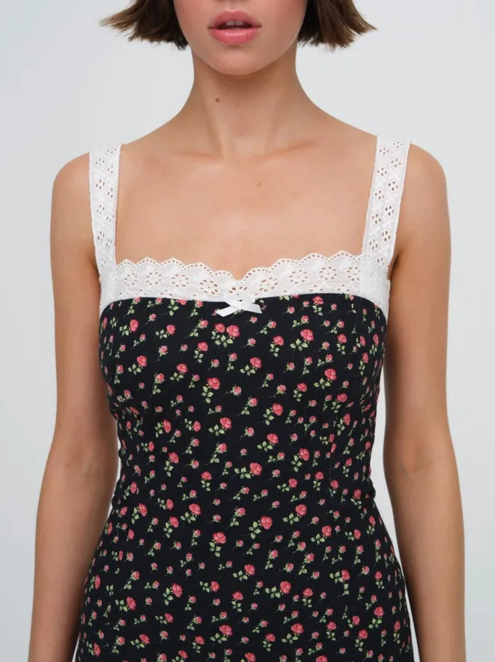 Women Dresses For Love and Lemons Camille Denim Mini Dress Black Women Dresses For Love and Lemons Camille Denim Mini Dress Black
