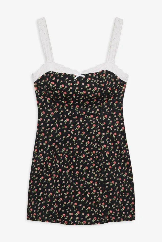 Women Dresses For Love and Lemons Camille Denim Mini Dress Black Women Dresses For Love and Lemons Camille Denim Mini Dress Black