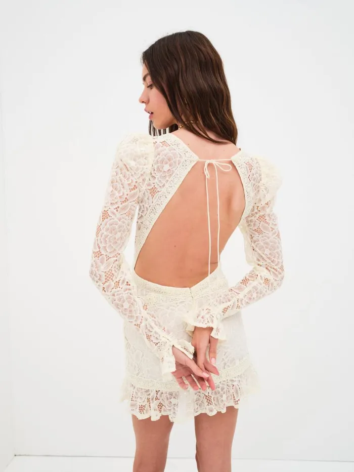 Women Dresses For Love and Lemons Cleo Mini Dress Ivory Women Dresses For Love and Lemons Cleo Mini Dress Ivory