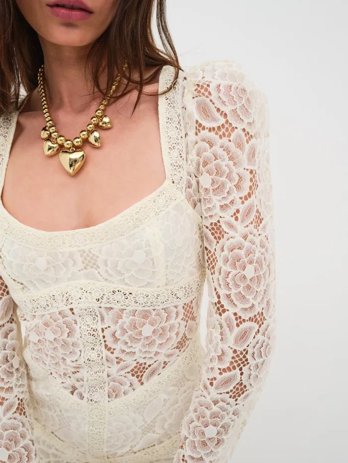 Women Dresses For Love and Lemons Cleo Mini Dress Ivory Women Dresses For Love and Lemons Cleo Mini Dress Ivory