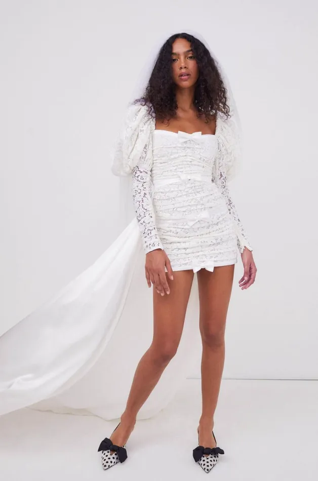 Women Dresses For Love and Lemons Colette Bridal Gown White