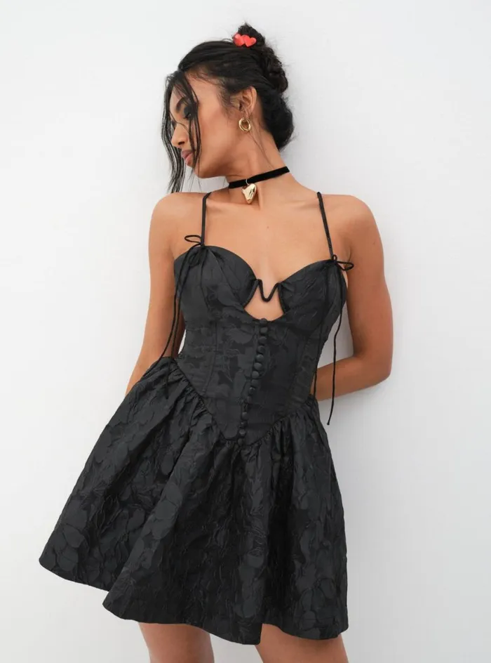Women Dresses For Love and Lemons Faith Mini Dress Black