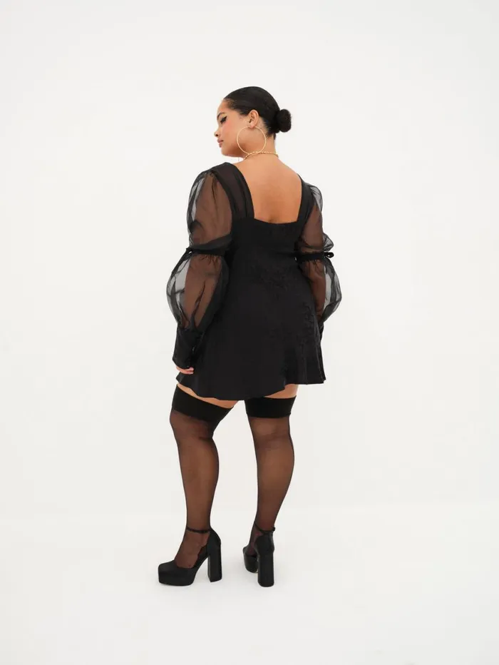 Women Dresses For Love and Lemons Gabrielle Puff Sleeve Mini Dress Black Women Dresses For Love and Lemons Gabrielle Puff Sleeve Mini Dress Black