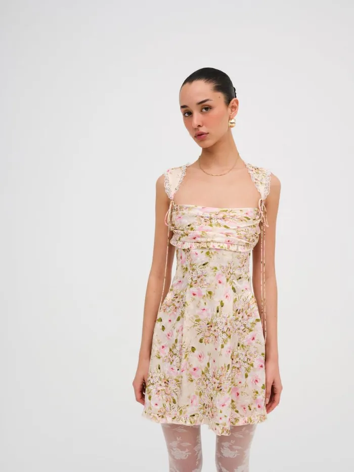 Women Dresses For Love and Lemons Holland Mini Dress Neutral Women Dresses For Love and Lemons Holland Mini Dress Neutral