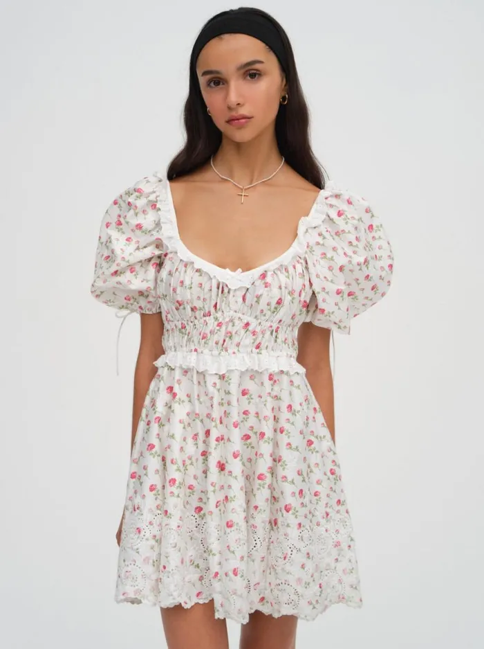 Women Dresses For Love and Lemons Jackson Mini Dress White