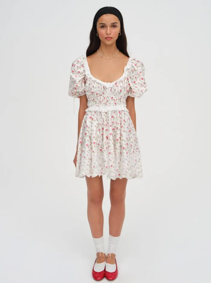 Women Dresses For Love and Lemons Jackson Mini Dress White Women Dresses For Love and Lemons Jackson Mini Dress White