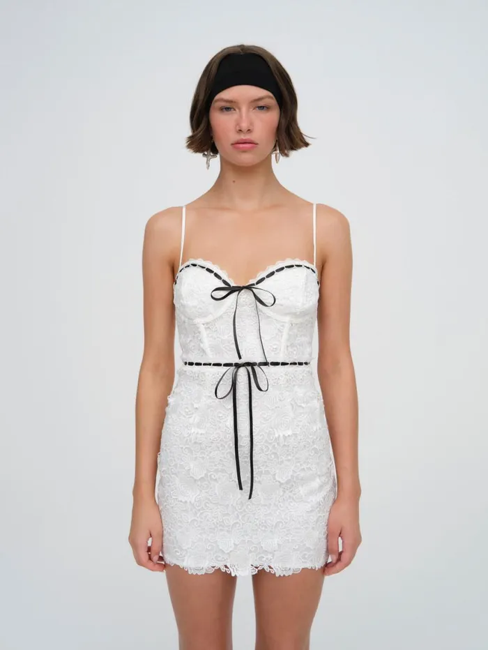 Women Dresses For Love and Lemons Josette Mini Dress White Women Dresses For Love and Lemons Josette Mini Dress White