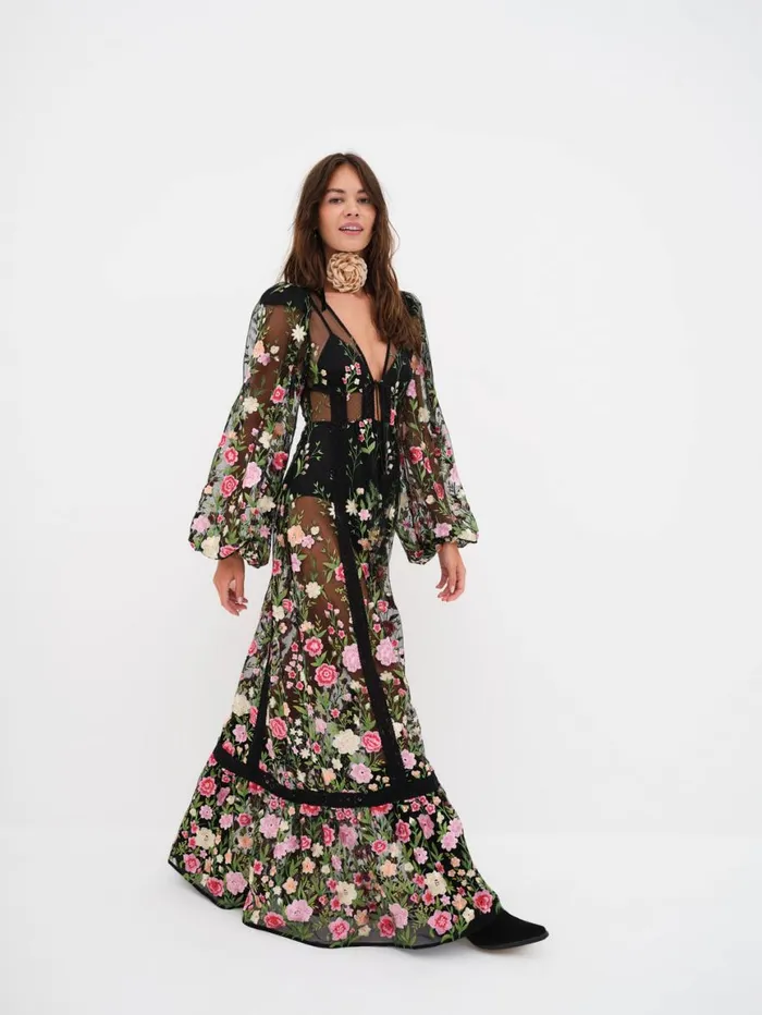 Women Dresses For Love and Lemons Luna Maxi Dress Black Women Dresses For Love and Lemons Luna Maxi Dress Black