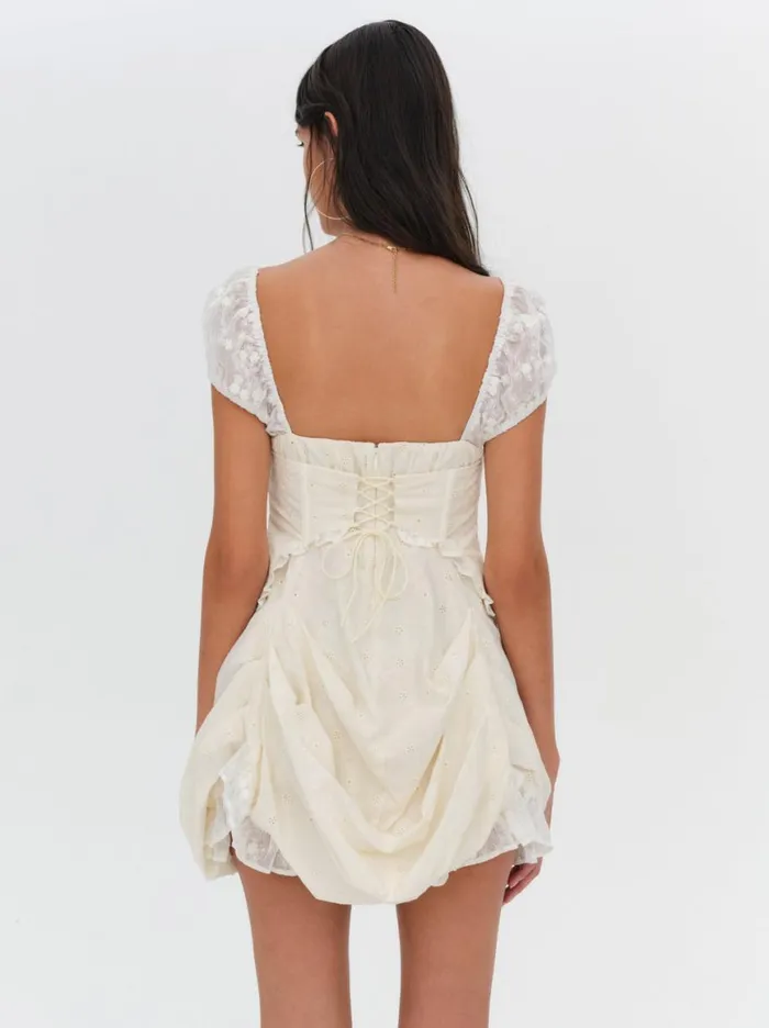 Women Dresses For Love and Lemons Morgan Mini Dress Beige Women Dresses For Love and Lemons Morgan Mini Dress Beige