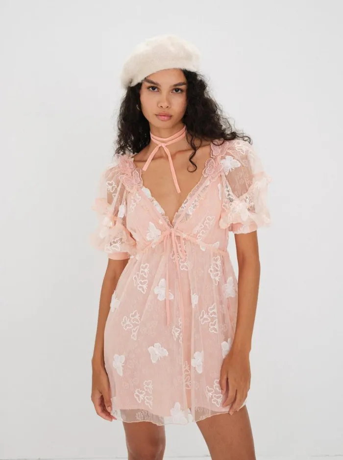 Women Dresses For Love and Lemons Shari Mini Dress Orange