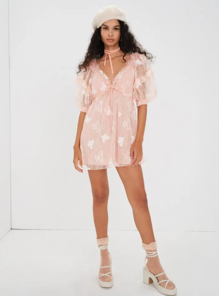 Women Dresses For Love and Lemons Shari Mini Dress Orange Women Dresses For Love and Lemons Shari Mini Dress Orange