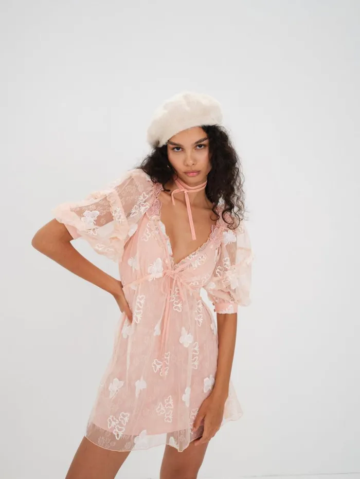 Women Dresses For Love and Lemons Shari Mini Dress Orange Women Dresses For Love and Lemons Shari Mini Dress Orange