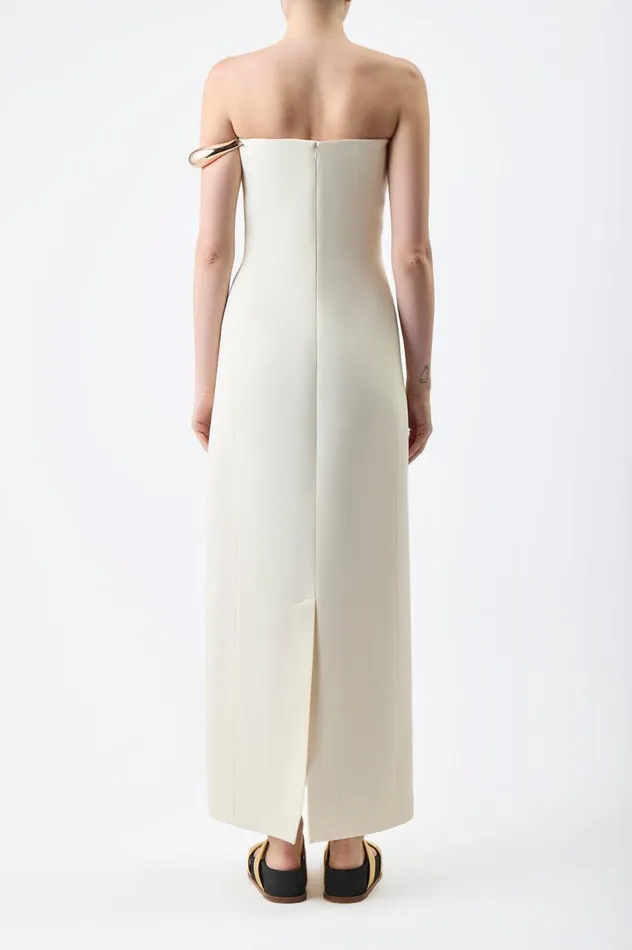 Women Dresses Gabriela Hearst Anica Dress In Ivory Wool Silk Cady