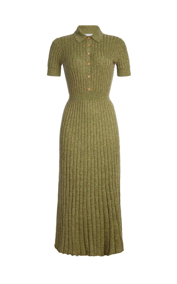 Women Dresses Gabriela Hearst Avant Knit Dress In Green Multi Cashmere Silk