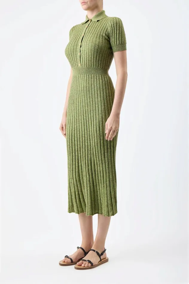 Women Dresses Gabriela Hearst Avant Knit Dress In Green Multi Cashmere Silk
