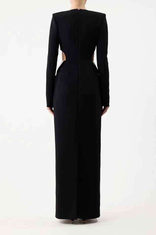 Women Dresses Gabriela Hearst Lotta Dress In Black Silk Wool Cady