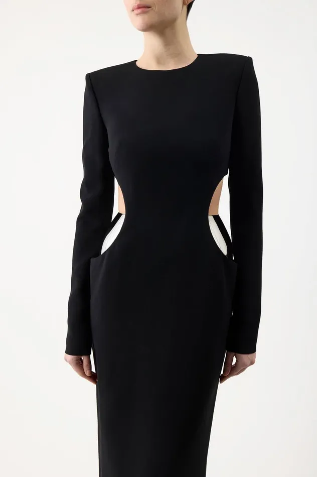 Women Dresses Gabriela Hearst Lotta Dress In Black Silk Wool Cady