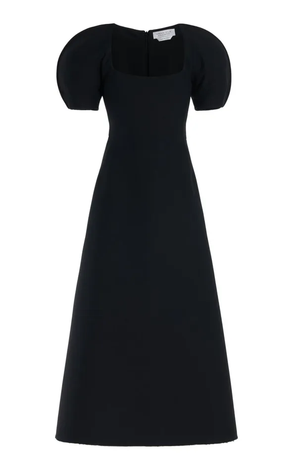 Women Dresses Gabriela Hearst Niahm Dress In Black Wool Silk Cady