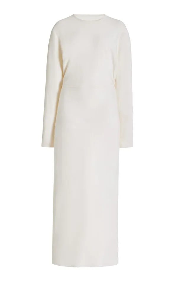 Women Dresses Gabriela Hearst Semaine Knit Dress In Ivory Silk Cashmere