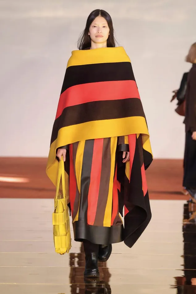 Women Dresses Gabriela Hearst Taylor Dress In Multi Striped Leather and Suede