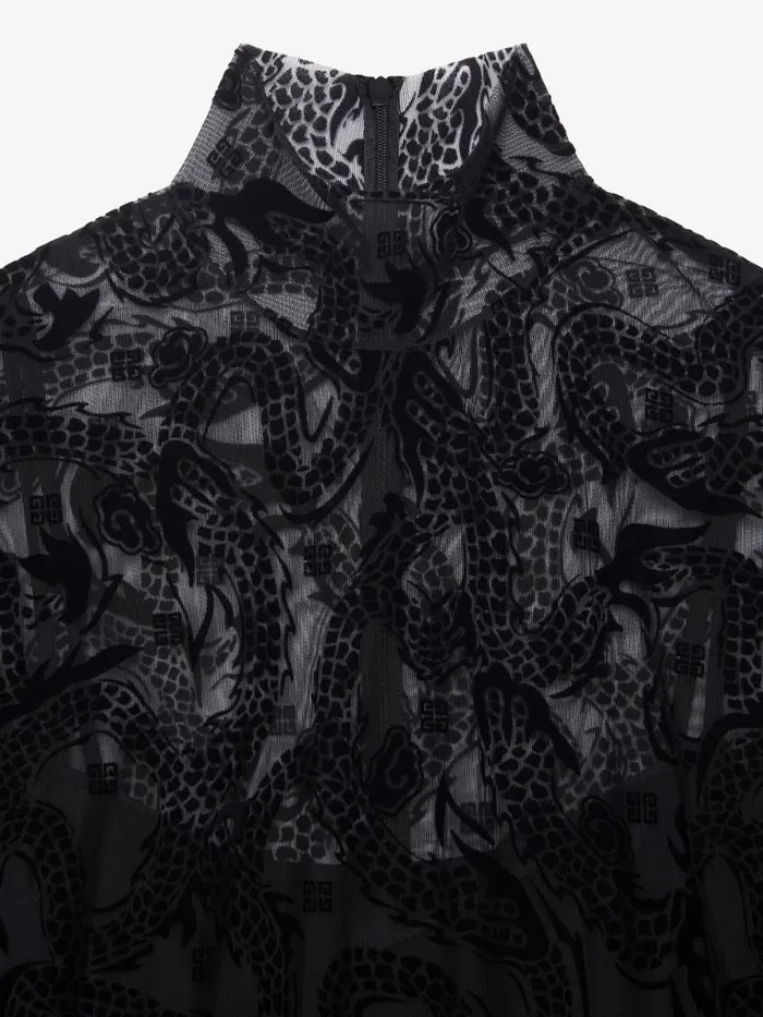 Women Dresses Givenchy Dress In 4G Dragon Tulle Black Women Dresses Givenchy Dress In 4G Dragon Tulle Black