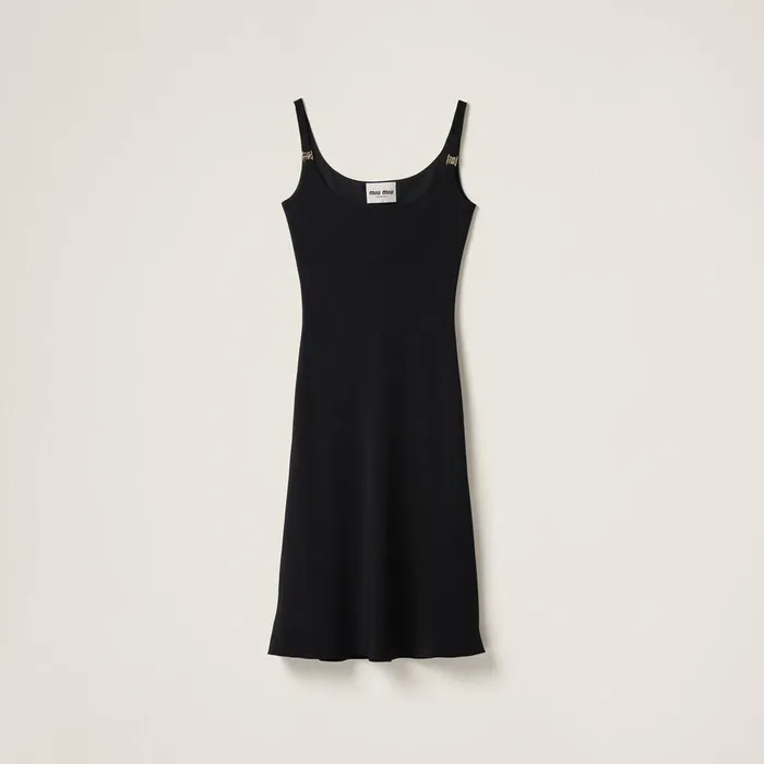 Women Dresses Miu Miu Cady Dress Black