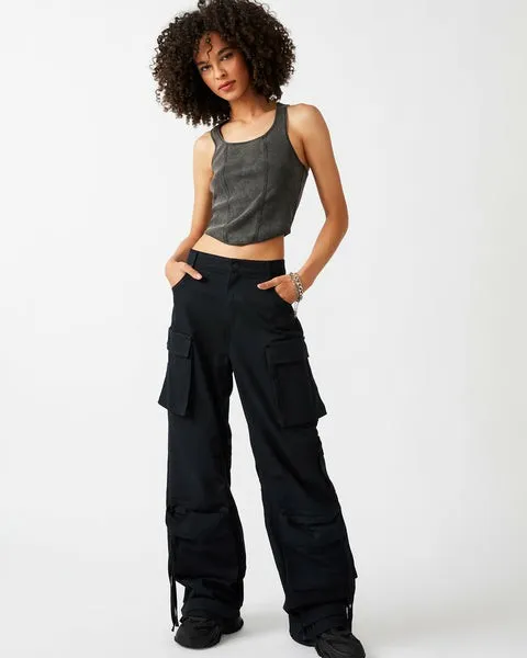 Women DUO PANT BLACK Black Steve Madden Bottoms