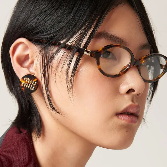 Women Earrings Miu Miu Plexiglas Earrings Goldhoneytortoiseshell Women Earrings Miu Miu Plexiglas Earrings Goldhoneytortoiseshell