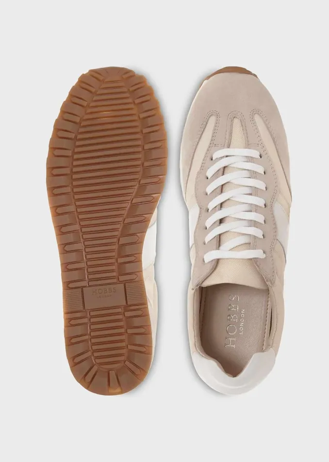Women Ellis Leather Trainers Beige Hobbs Trainers
