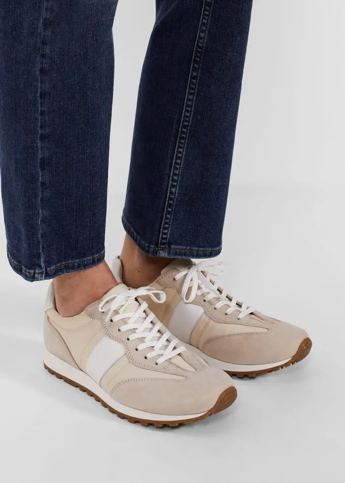 Women Ellis Leather Trainers Beige Hobbs Trainers