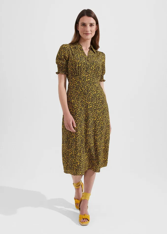 Women Elora Dress Chartreuse Navy Hobbs Dresses and Jumpsuits