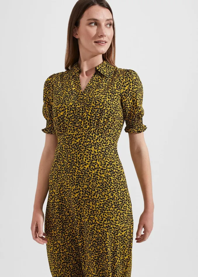 Women Elora Dress Chartreuse Navy Hobbs Dresses and Jumpsuits