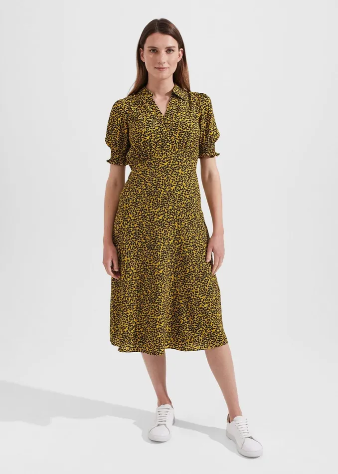Women Elora Dress Chartreuse Navy Hobbs Dresses and Jumpsuits
