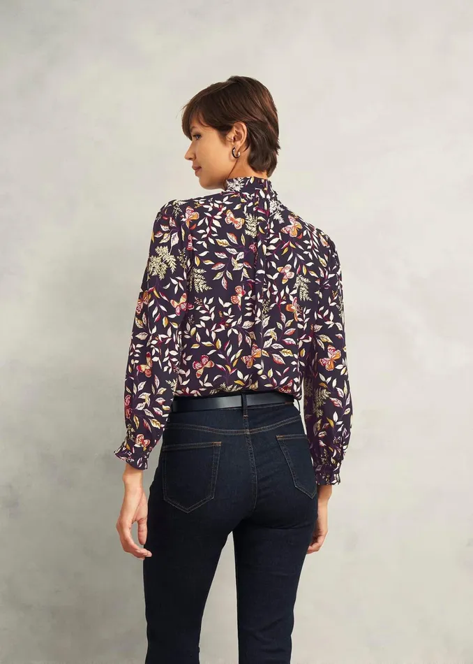 Women Elspeth Blouse Navy Multi Hobbs Tops