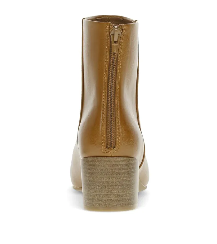 Women Emilie Block Heel Bootie Dark Cognac Baretraps Booties