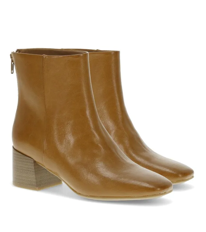 Women Emilie Block Heel Bootie Dark Cognac Baretraps Booties