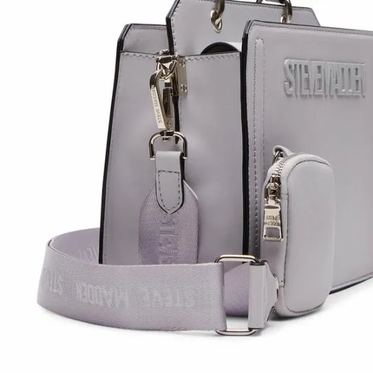 Women EVELYN BAG LIGHT GREY Light Grey Steve Madden Crossbody Bags Women EVELYN BAG LIGHT GREY Light Grey Steve Madden Crossbody Bags