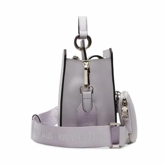 Women EVELYN BAG LIGHT GREY Light Grey Steve Madden Crossbody Bags Women EVELYN BAG LIGHT GREY Light Grey Steve Madden Crossbody Bags