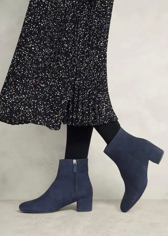 Women Evelyn Suede Ankle Boots Hobbs Navy Hobbs Boots