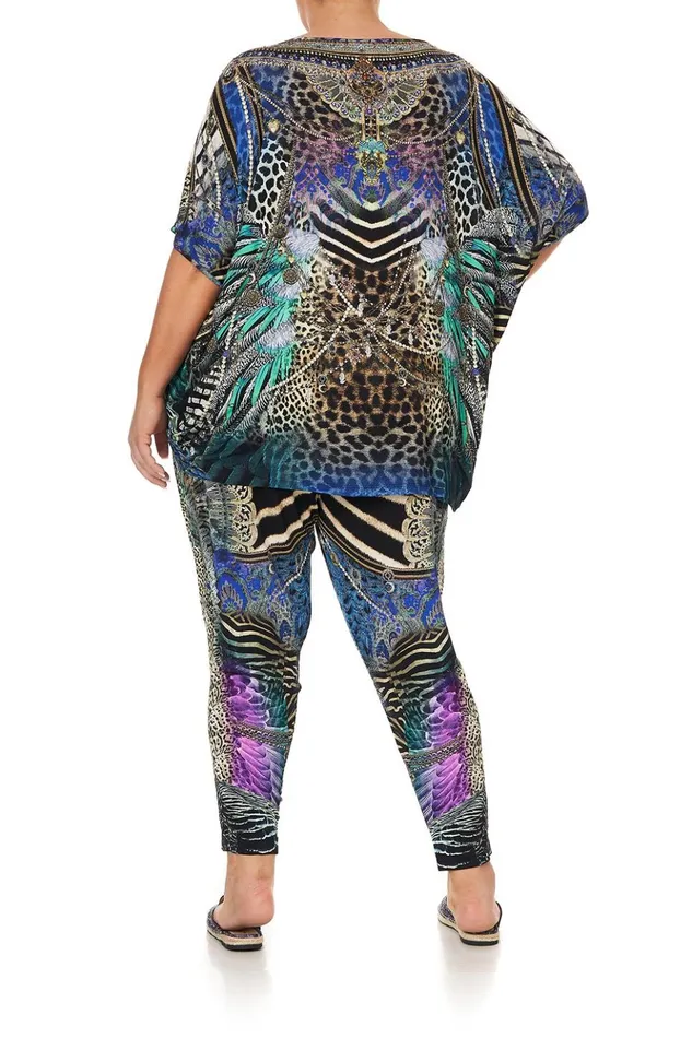 Women Extended Sizes Camilla Harem Pants With Front Pleats Animal Army