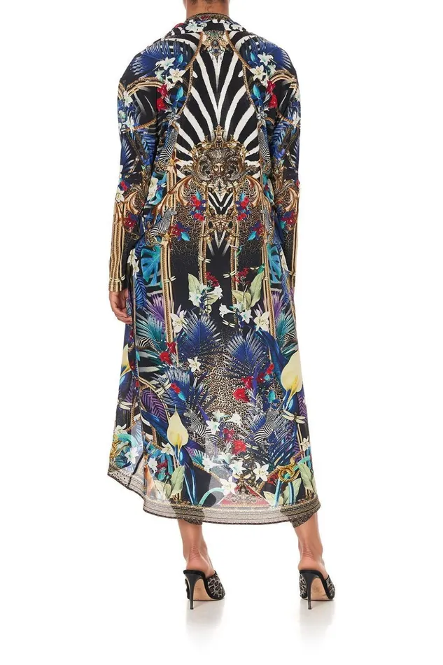Women Extended Sizes Camilla Long Casual Jacket With Pockets Rainbow Room