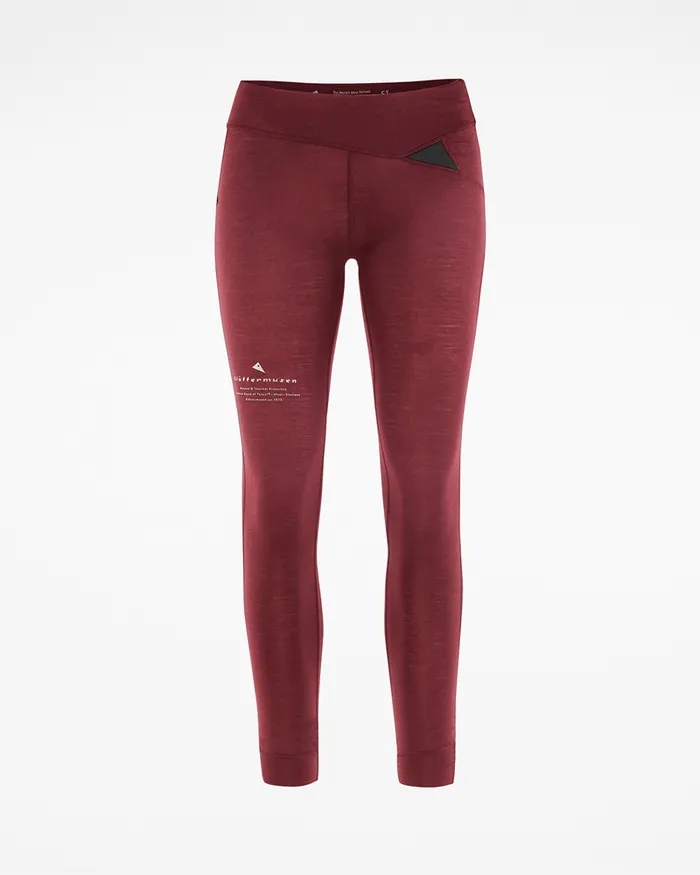 Women Fafne Activity Baselayer Pants Dark Russet Klttermusen Pants